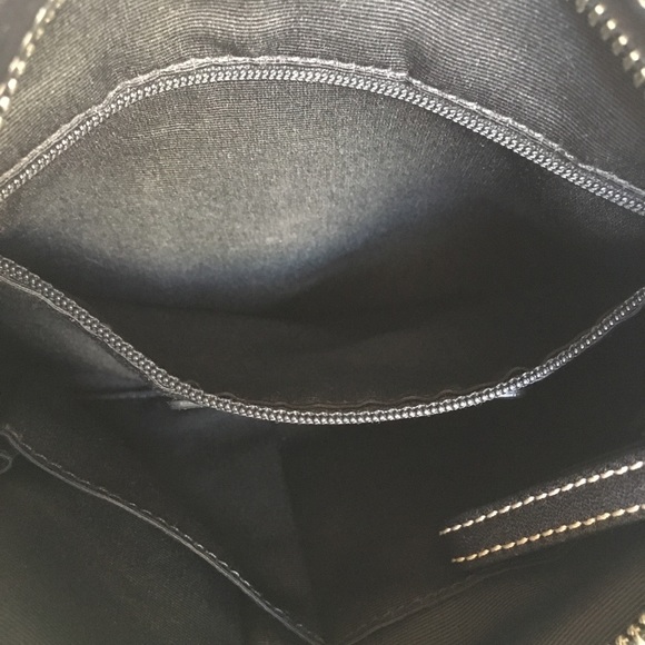 Black Coach Shoulder Bag with Silver Hardware - Picture 5 of 9